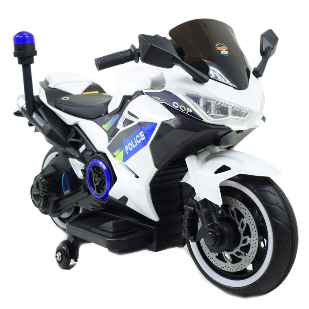 Motor policyjny z świecącym kogutem i syreną/A706-2
