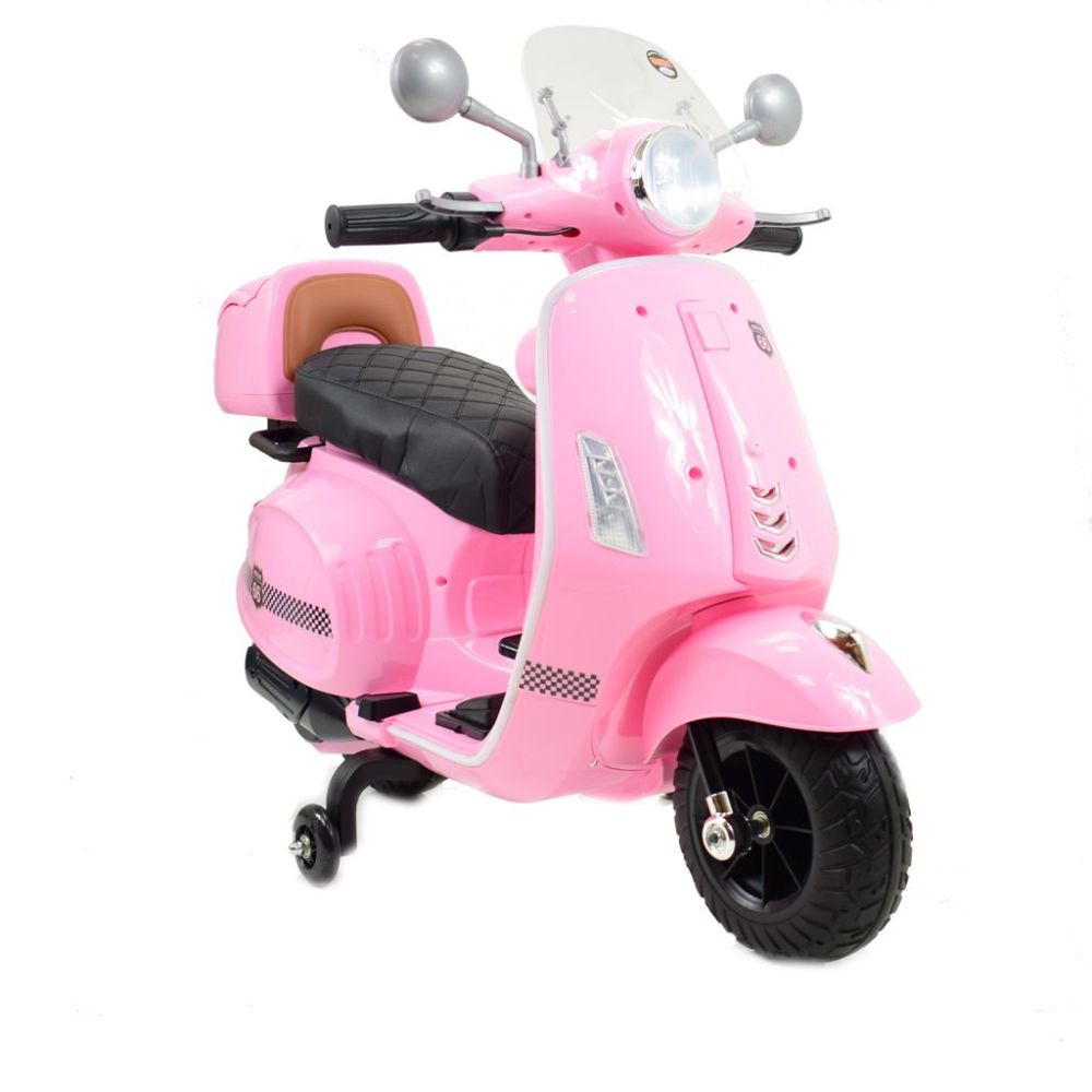 Mergaitėms skirtas akumuliatorinis motoroleris su nuotolinio valdymo pultu / HLW1388