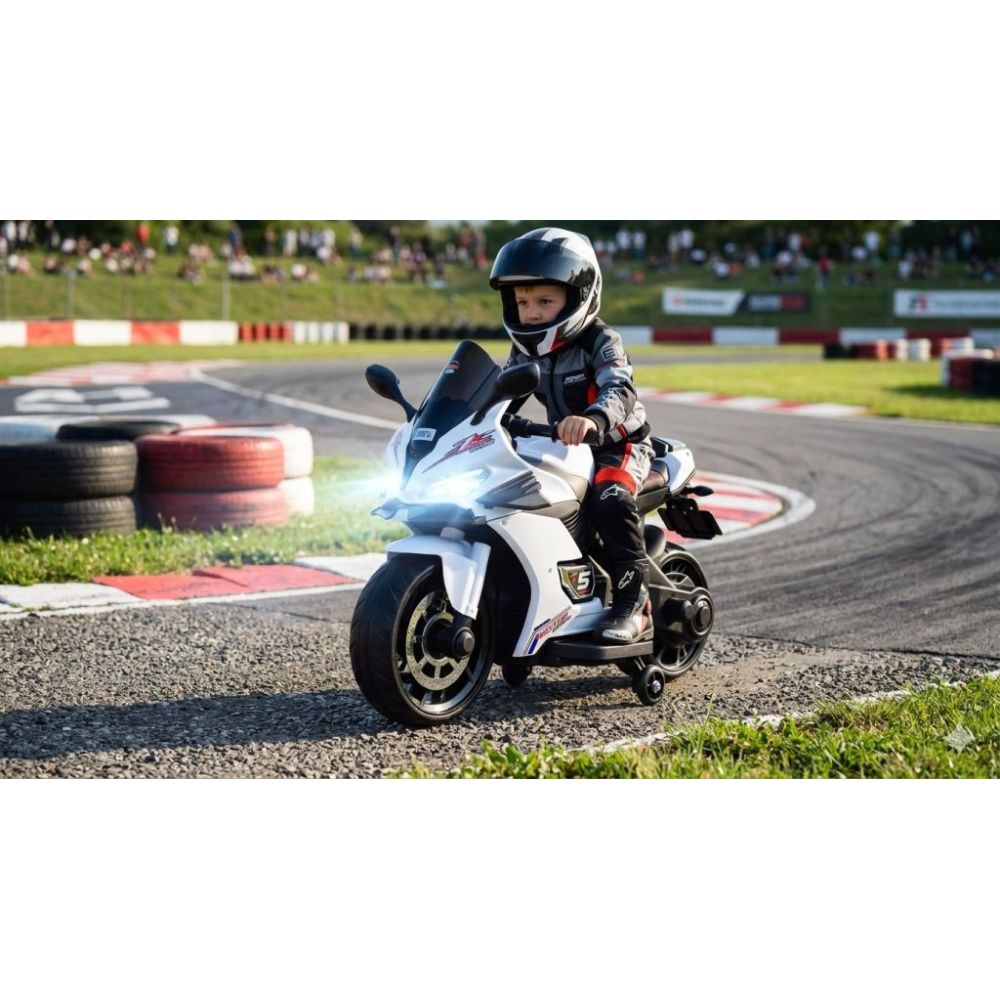 Puikus „KING“ lenktyninis motociklas vaikams su akumuliatoriumi / OGZ602