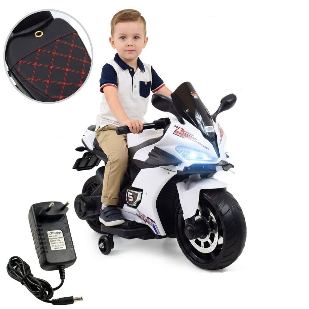 Puikus „KING“ lenktyninis motociklas vaikams su akumuliatoriumi / OGZ602