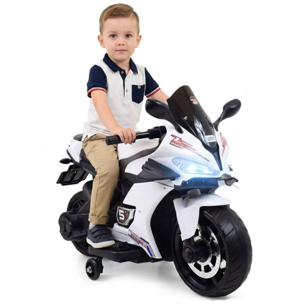 Puikus „KING“ lenktyninis motociklas vaikams su akumuliatoriumi / OGZ602