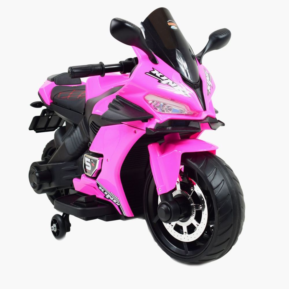 Puikus „KING“ lenktyninis motociklas vaikams su akumuliatoriumi / OGZ602
