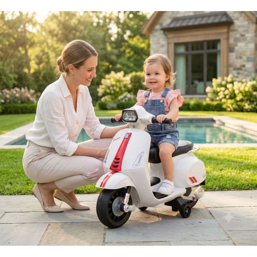Pirmasis „Vespa“ akumuliatorinis motoroleris vaikams, licencija