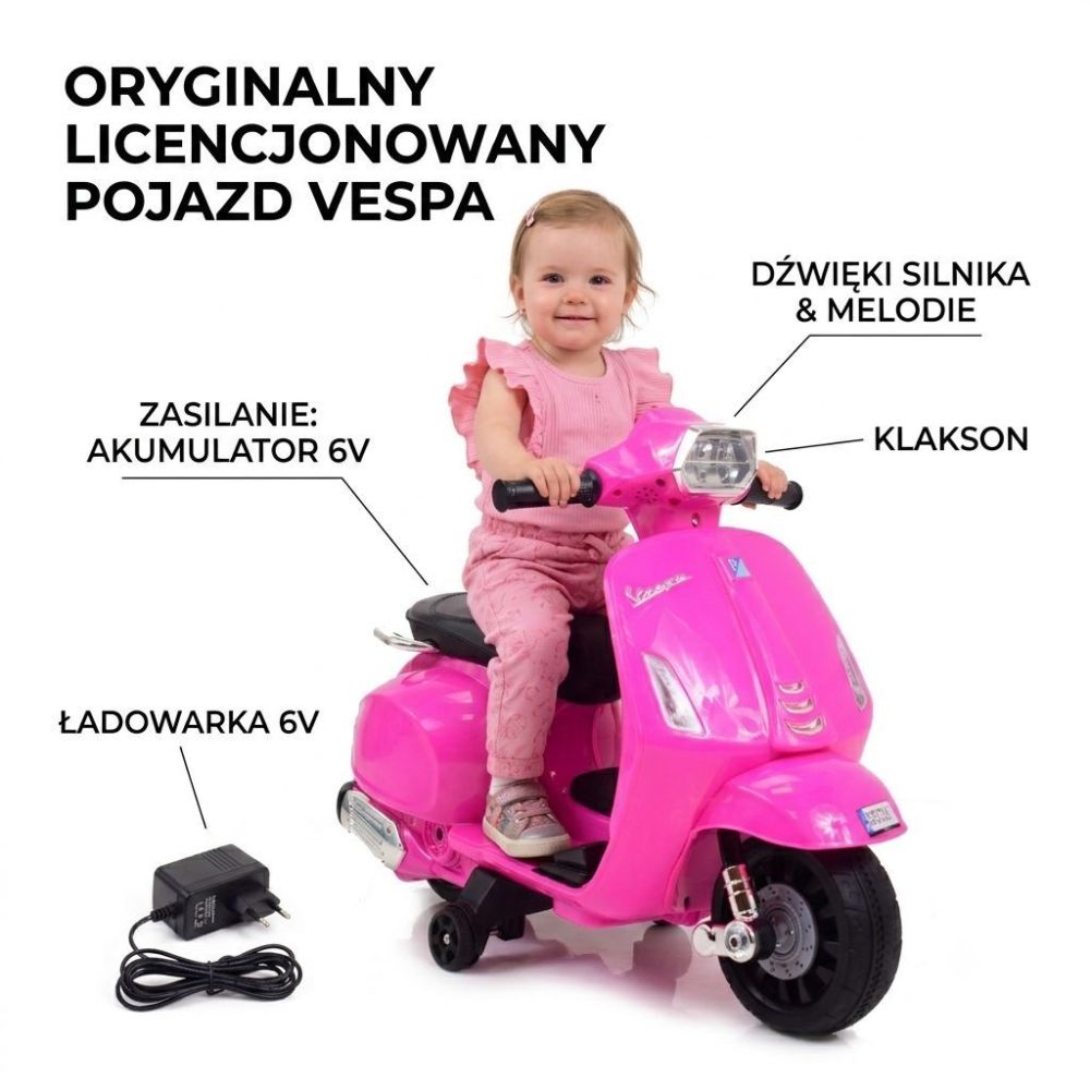 Pirmasis „Vespa“ akumuliatorinis motoroleris vaikams, licencija
