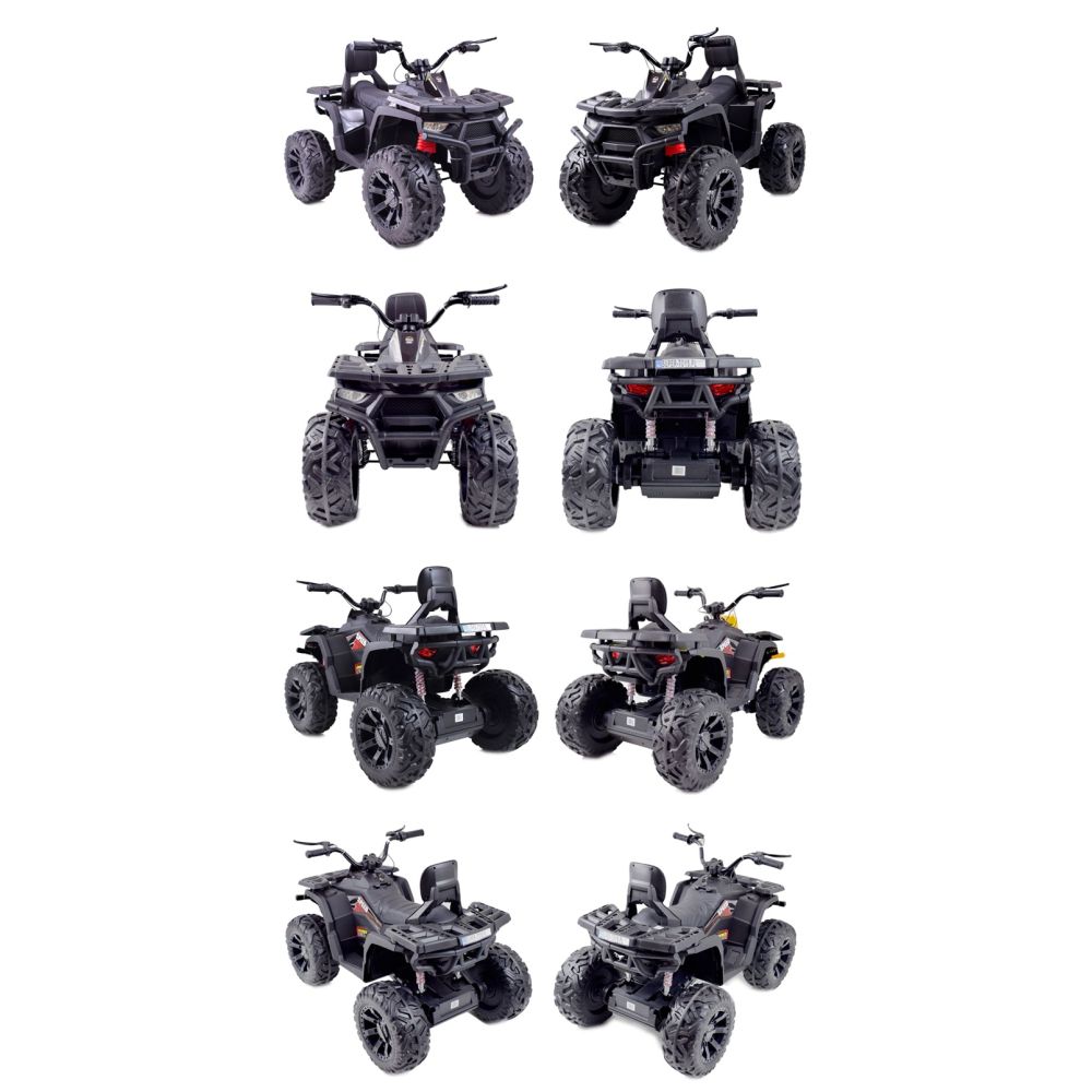 MEGA QUAD TOP SPEED 2X200 W, 24 V, SUPER GALIOS, AKCELERATORIUS ANT RANKENĖLĖS, STABDŽIAI/JC-333