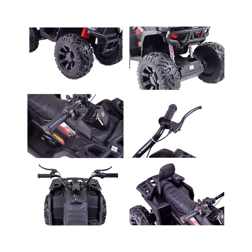 MEGA QUAD TOP SPEED 2X200 W, 24 V, SUPER GALIOS, AKCELERATORIUS ANT RANKENĖLĖS, STABDŽIAI/JC-333