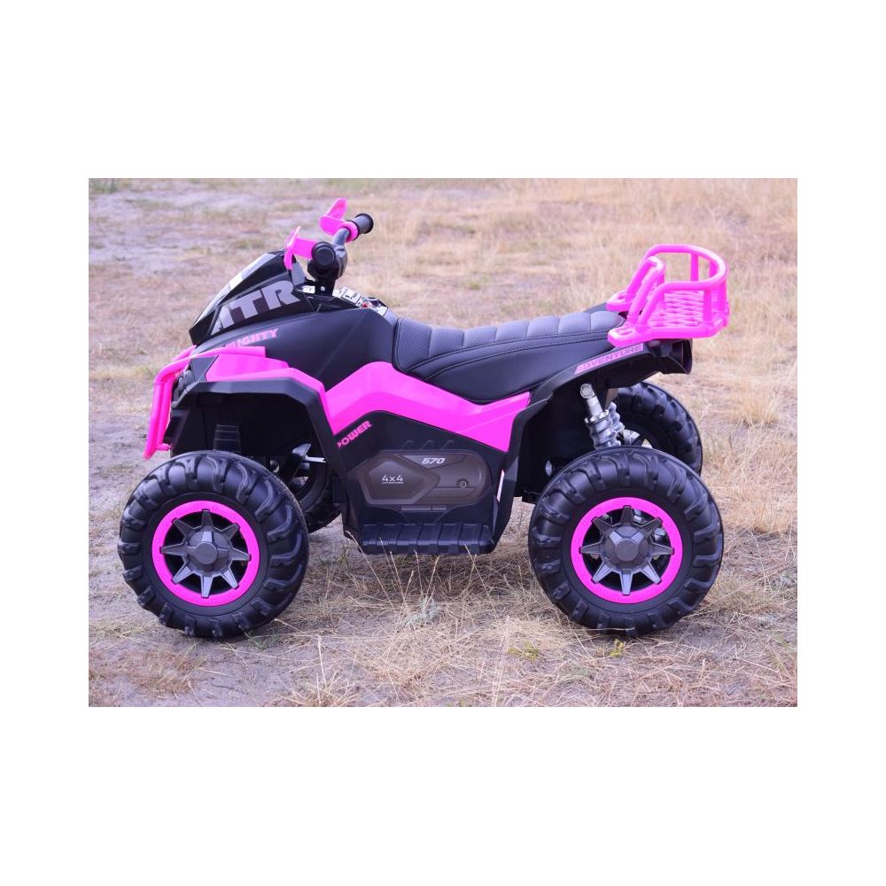 DIDELIS „ADVENTURE“ KVAADRACIKLAS SU AKUMULIATORIUMI, MINKŠTI RATAI, MINKŠTA SĖDYNĖ, NUOTOLINIO VALDYMO PULTAS / GTS1199
