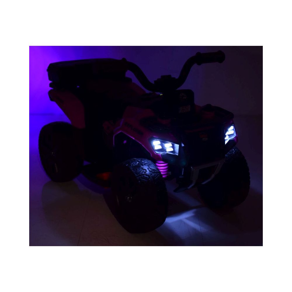 QUAD NA AKUMULATOR EXPLORER - PILOT, IMITACJA WYDECHU, MIĘKKIE KOŁA, SKÓRA/GTS1155