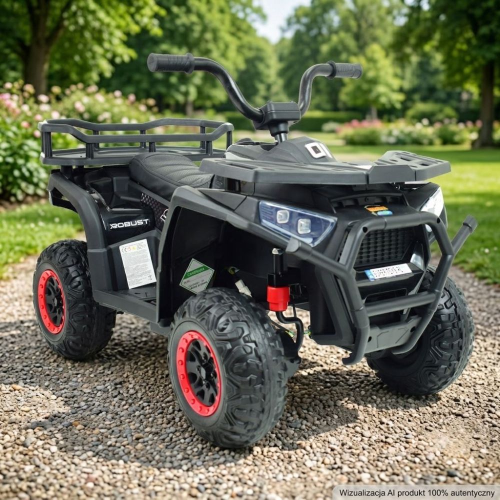 „ROBUST“ AKUMULIATORINIS KVADRACIKLAS, MINKŠTI RATAI, NUOTOLINIO VALDYMO PULTAS, LĖTAS STARTAS, 4x4 /XMX651