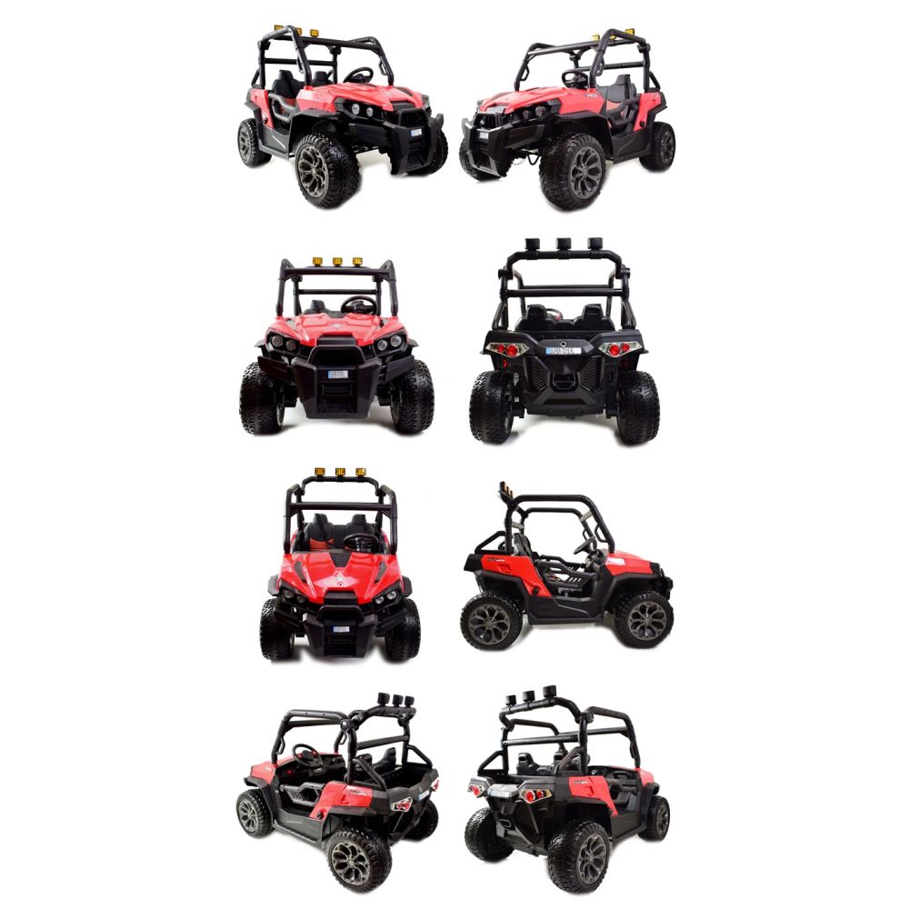 „MEGA BUGGY“ UTV DVIEM VAIKAMS, 4 VARIKLIAI, MINKŠTA SĖDYNĖ, MINKŠTI RATAI/7988-HIGH