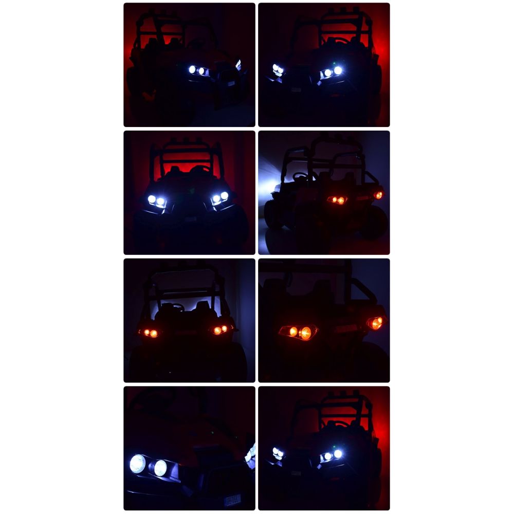 MEGA BUGGY UTV DLA 2 DZIECI, 4 SILNIKI, MIĘKKIE SIEDZENIE, MIĘKKIE KOŁA/7988-HIGH