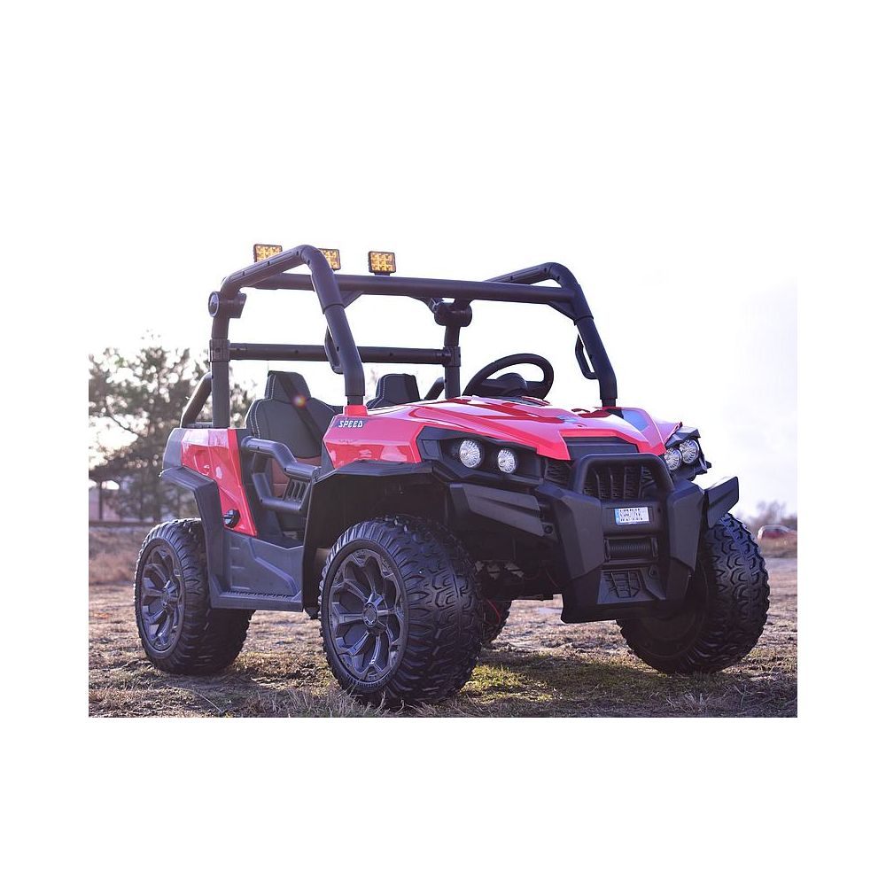 MEGA BUGGY UTV DLA 2 DZIECI, 4 SILNIKI, MIĘKKIE SIEDZENIE, MIĘKKIE KOŁA/7988-HIGH