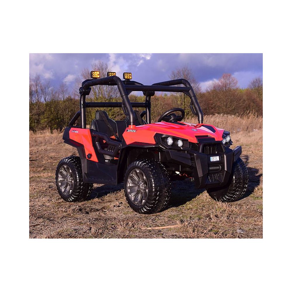 MEGA BUGGY UTV DLA 2 DZIECI, 4 SILNIKI, MIĘKKIE SIEDZENIE, MIĘKKIE KOŁA/7988-HIGH