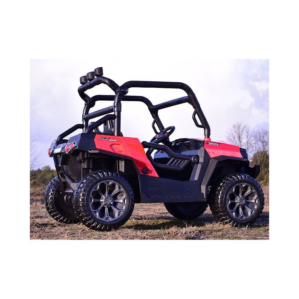 MEGA BUGGY UTV DLA 2 DZIECI, 4 SILNIKI, MIĘKKIE SIEDZENIE, MIĘKKIE KOŁA/7988-HIGH
