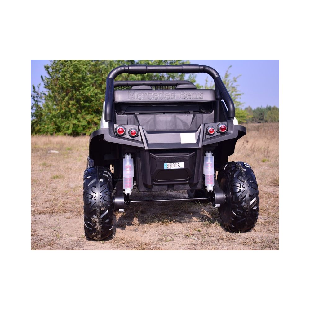 MERCEDES BENZ UNIMOG 4X4,12V14AH, AMORTYZATORY, MIĘKKIE KOŁA,MIĘKKIE SIEDZENIE SUPER OPCJA/UNIMOG