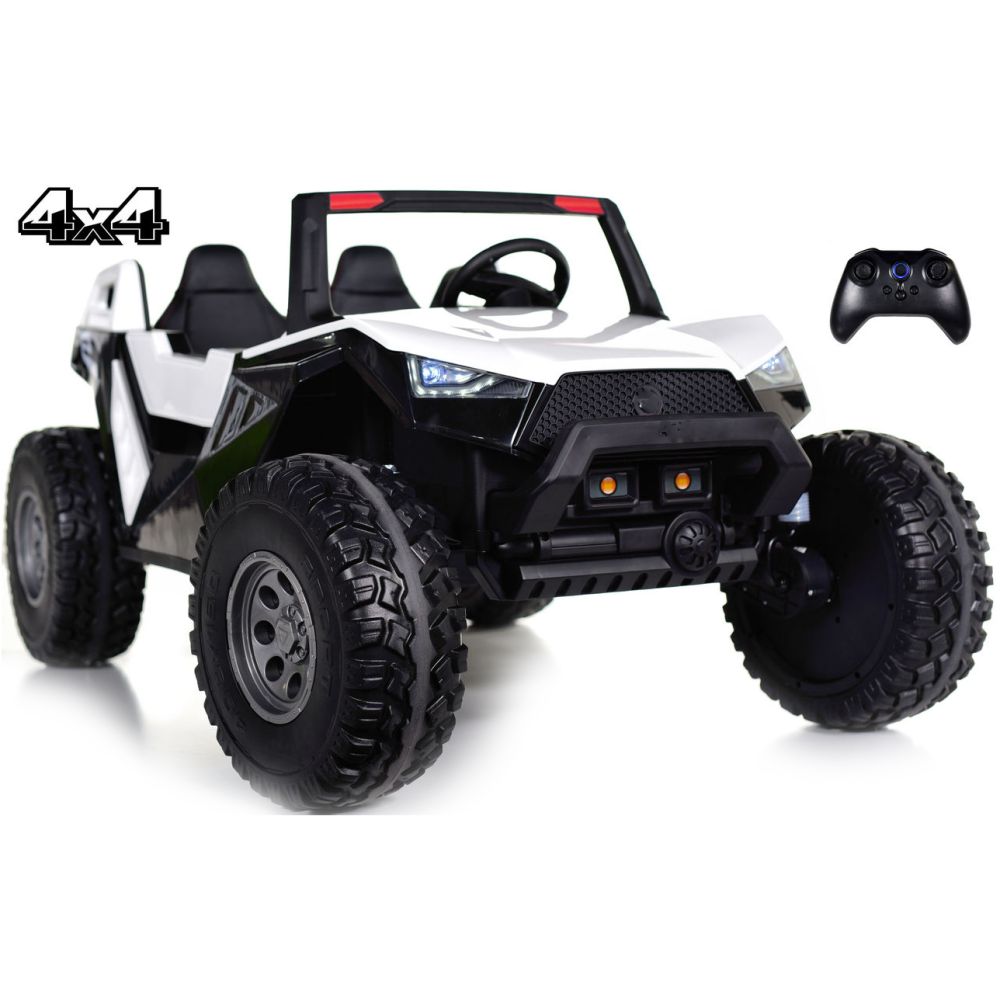 „MEGA BUGGY CLASH“ 2 VAIKAMS, 4 VARIKLIAI, 24 V, MINKŠTA REGULUOJAMA SĖDYNĖ, MINKŠTI RATAI, AKUMULIATORIAUS DĖKLAS, /SX-1928