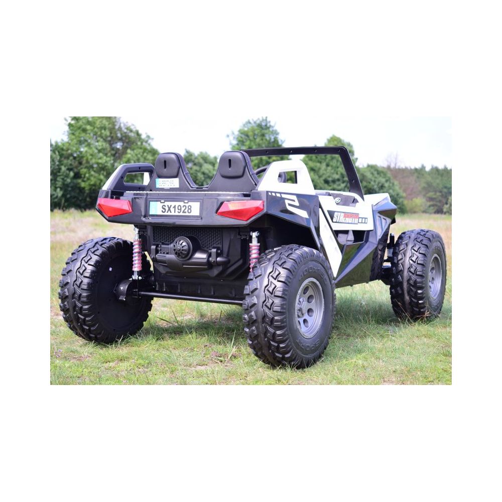 MEGA BUGGY CLASH DLA 2 DZIECI, 4 SILNIKI, 24V, MIĘKKIE PRZESUWANE SIEDZENIE, MIĘKKIE KOŁA, WALIZKA NA AKUMULATOR,/SX-1928
