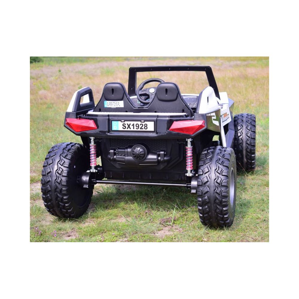 MEGA BUGGY CLASH DLA 2 DZIECI, 4 SILNIKI, 24V, MIĘKKIE PRZESUWANE SIEDZENIE, MIĘKKIE KOŁA, WALIZKA NA AKUMULATOR,/SX-1928