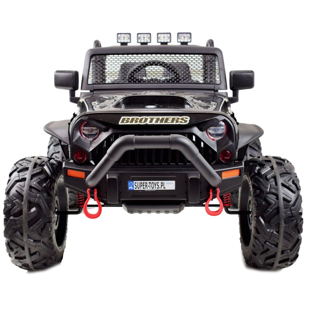 „Brothers“ akumuliatorinis džipas, vairo stiprintuvas, minkšti ratai, minkšta sėdynė, 24 V – 400 W / JEEP-JC-666