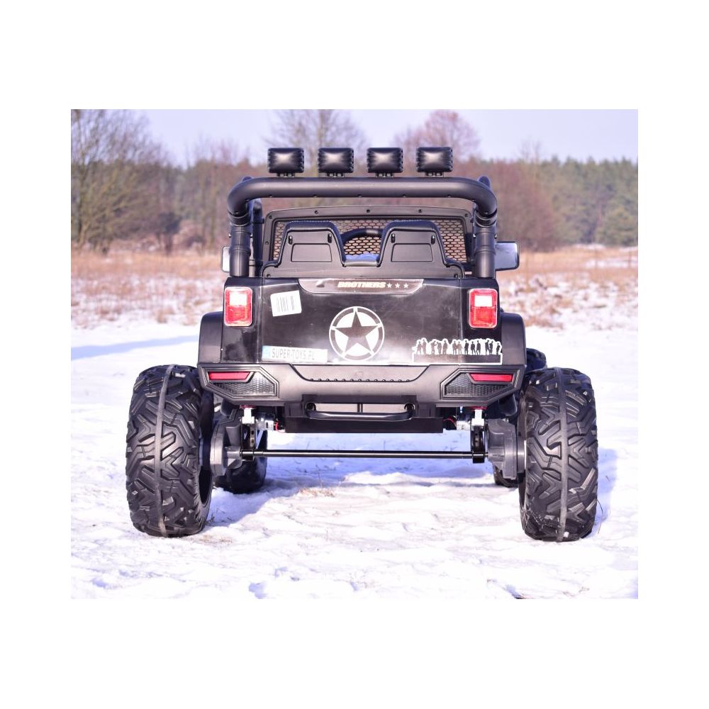 JEEP NA AKUMULATOR BROTHERS , WSPOMAGANIE KIEROWNICY, MIĘKKIE KOŁA, MIĘKKIE SIEDZENIE 24V - 400W/JEEP-JC-666