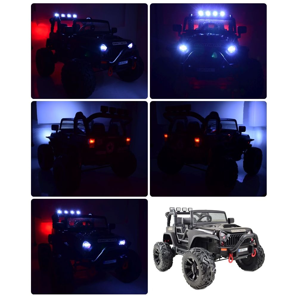 JEEP NA AKUMULATOR BROTHERS , WSPOMAGANIE KIEROWNICY, MIĘKKIE KOŁA, MIĘKKIE SIEDZENIE 24V - 400W/JEEP-JC-666