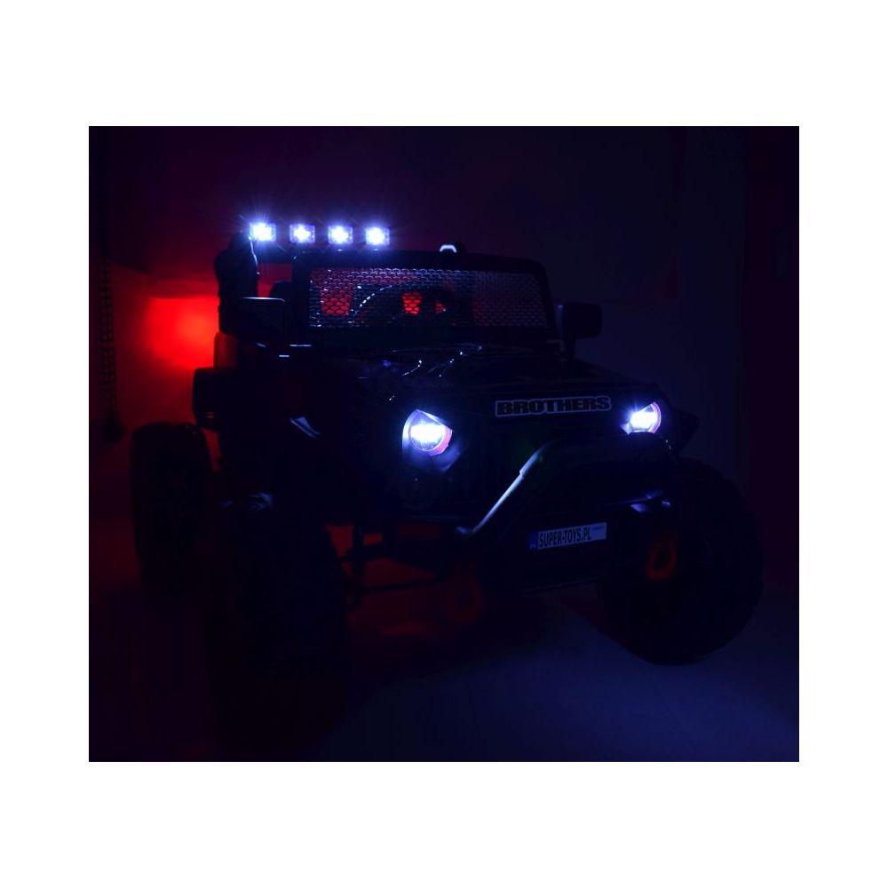 JEEP NA AKUMULATOR BROTHERS , WSPOMAGANIE KIEROWNICY, MIĘKKIE KOŁA, MIĘKKIE SIEDZENIE 24V - 400W/JEEP-JC-666
