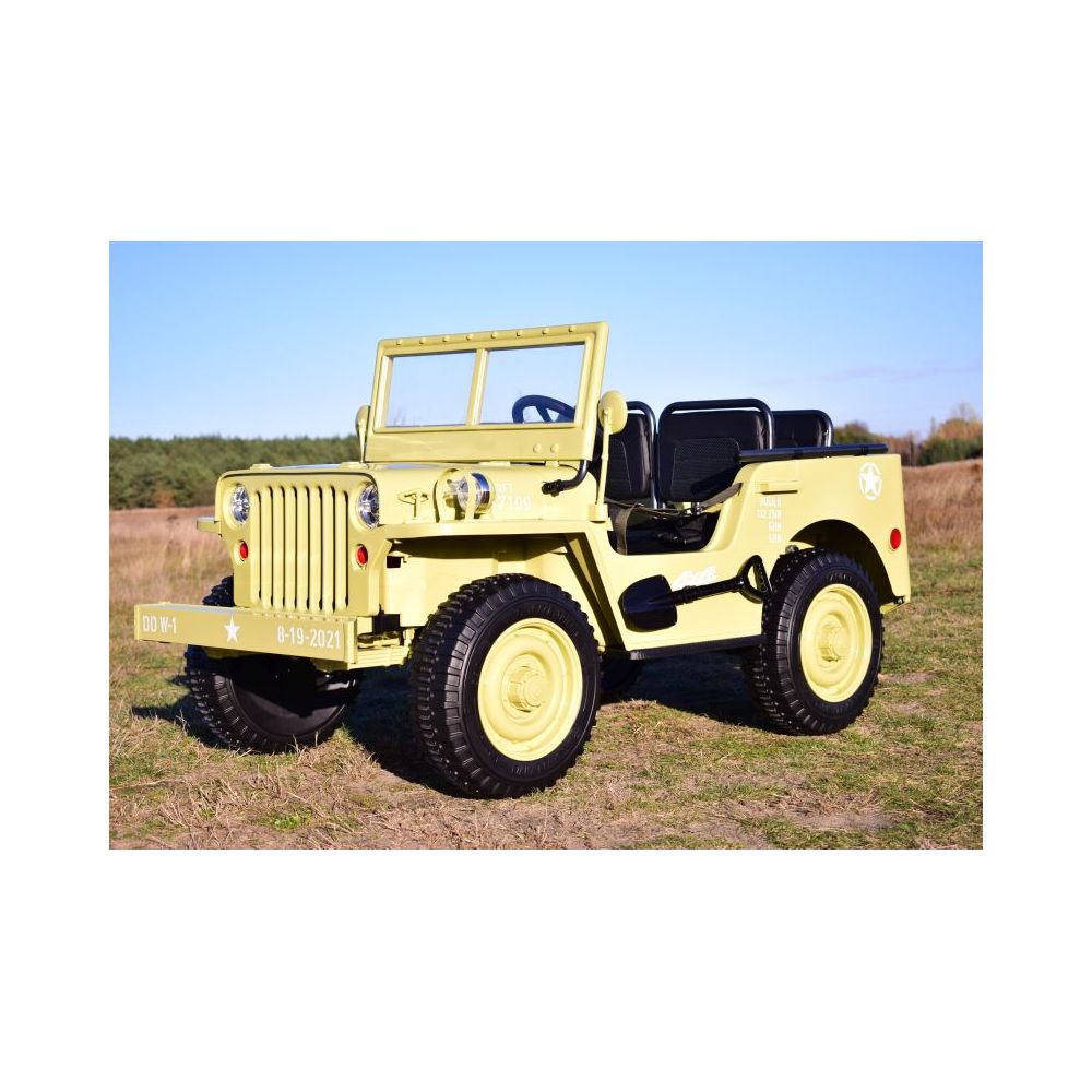 MEGA KARINIS ZIP-AUTOMOBILIS 3 VAIKAMS, 4X4, BATERIJOMIS MAITINAMAS BAGAŽAS, MINKŠTI RATAI, MINKŠTA SĖDYNĖ / JH101