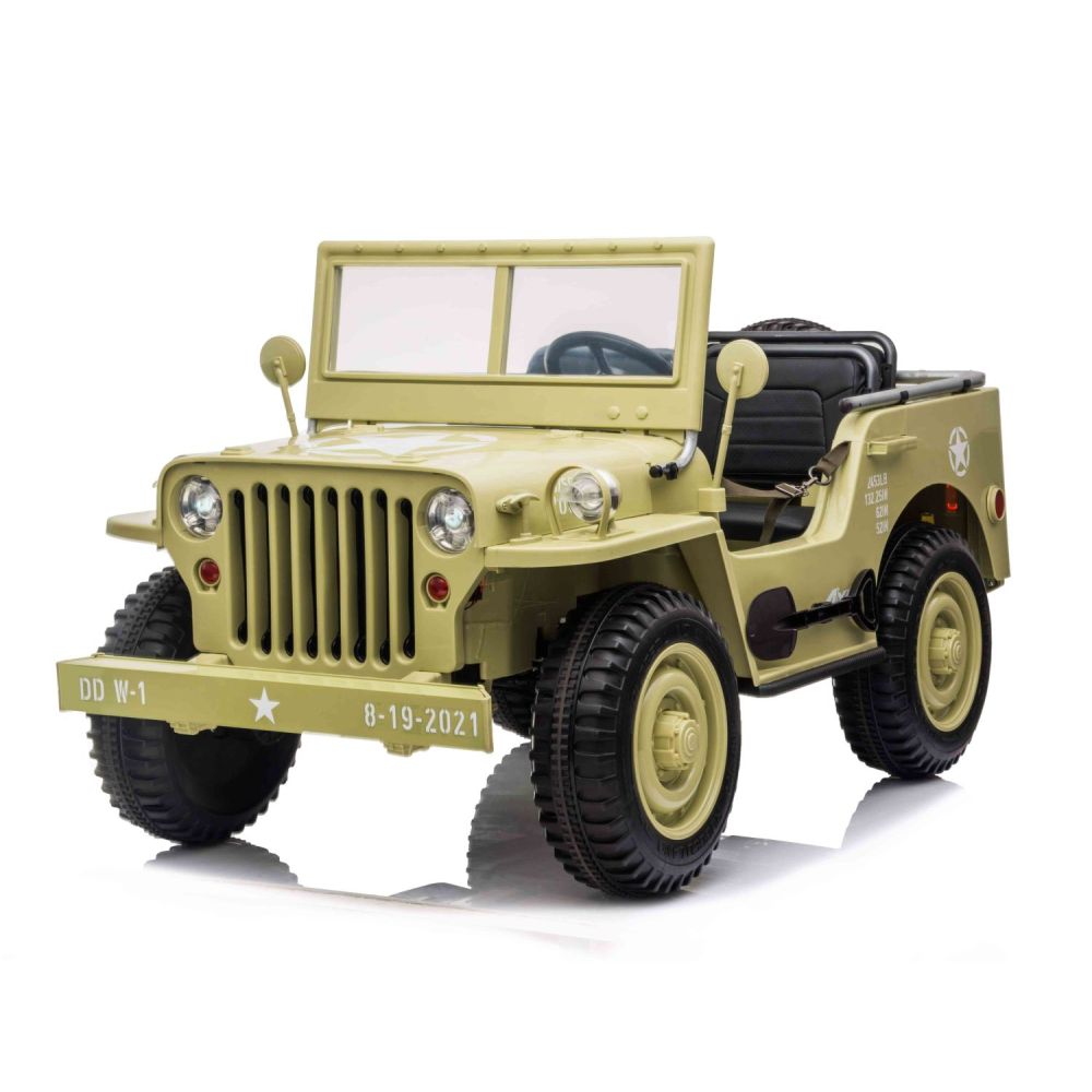MEGA KARINIS ZIP-AUTOMOBILIS 3 VAIKAMS, 4X4, BATERIJOMIS MAITINAMAS BAGAŽAS, MINKŠTI RATAI, MINKŠTA SĖDYNĖ / JH101