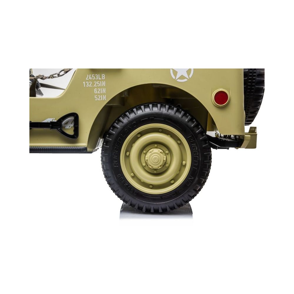 MEGA KARINIS ZIP-AUTOMOBILIS 3 VAIKAMS, 4X4, BATERIJOMIS MAITINAMAS BAGAŽAS, MINKŠTI RATAI, MINKŠTA SĖDYNĖ / JH101