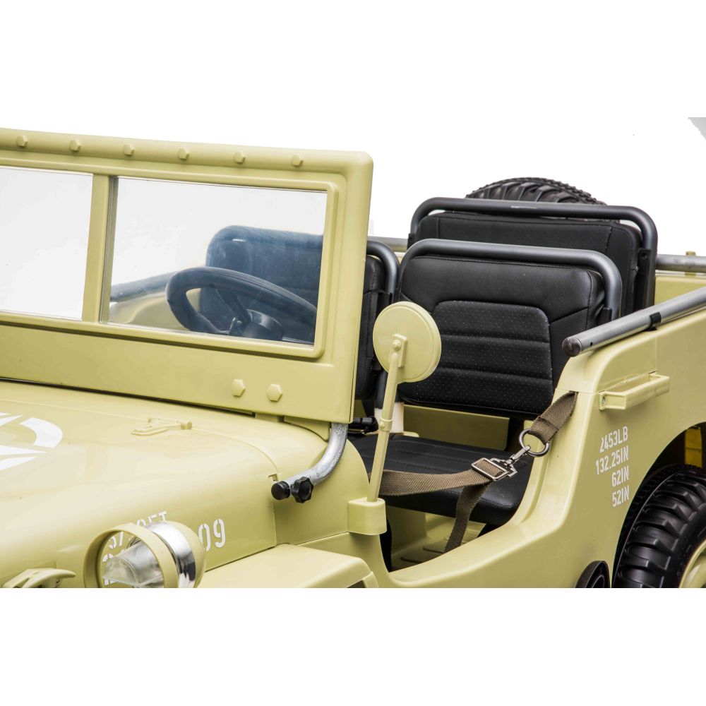 MEGA KARINIS ZIP-AUTOMOBILIS 3 VAIKAMS, 4X4, BATERIJOMIS MAITINAMAS BAGAŽAS, MINKŠTI RATAI, MINKŠTA SĖDYNĖ / JH101