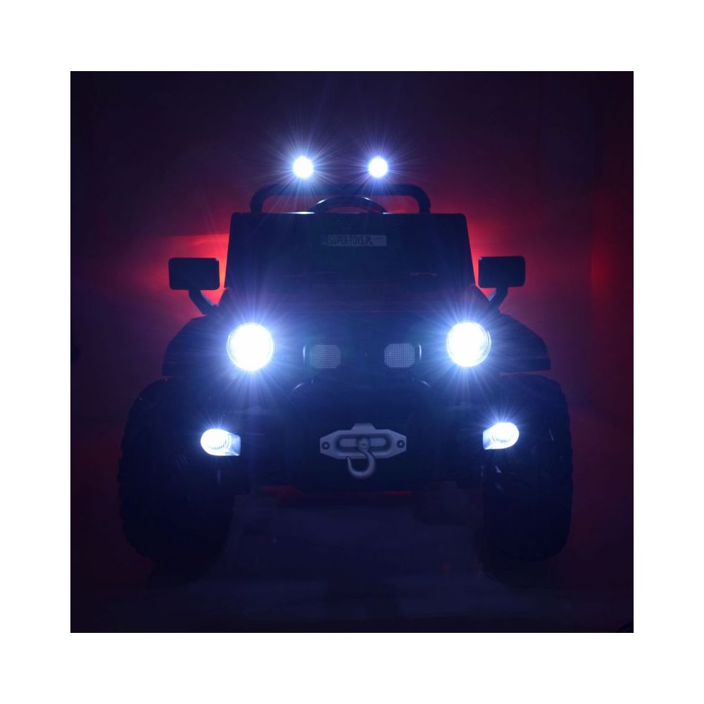 MEGA DŽIPAS „OFF ROAD“ 4X4, MINKŠTI RATAI, MINKŠTA SĖDYNĖ, SUPIMO FUNKCIJA, RAKTELIS,/HC8988