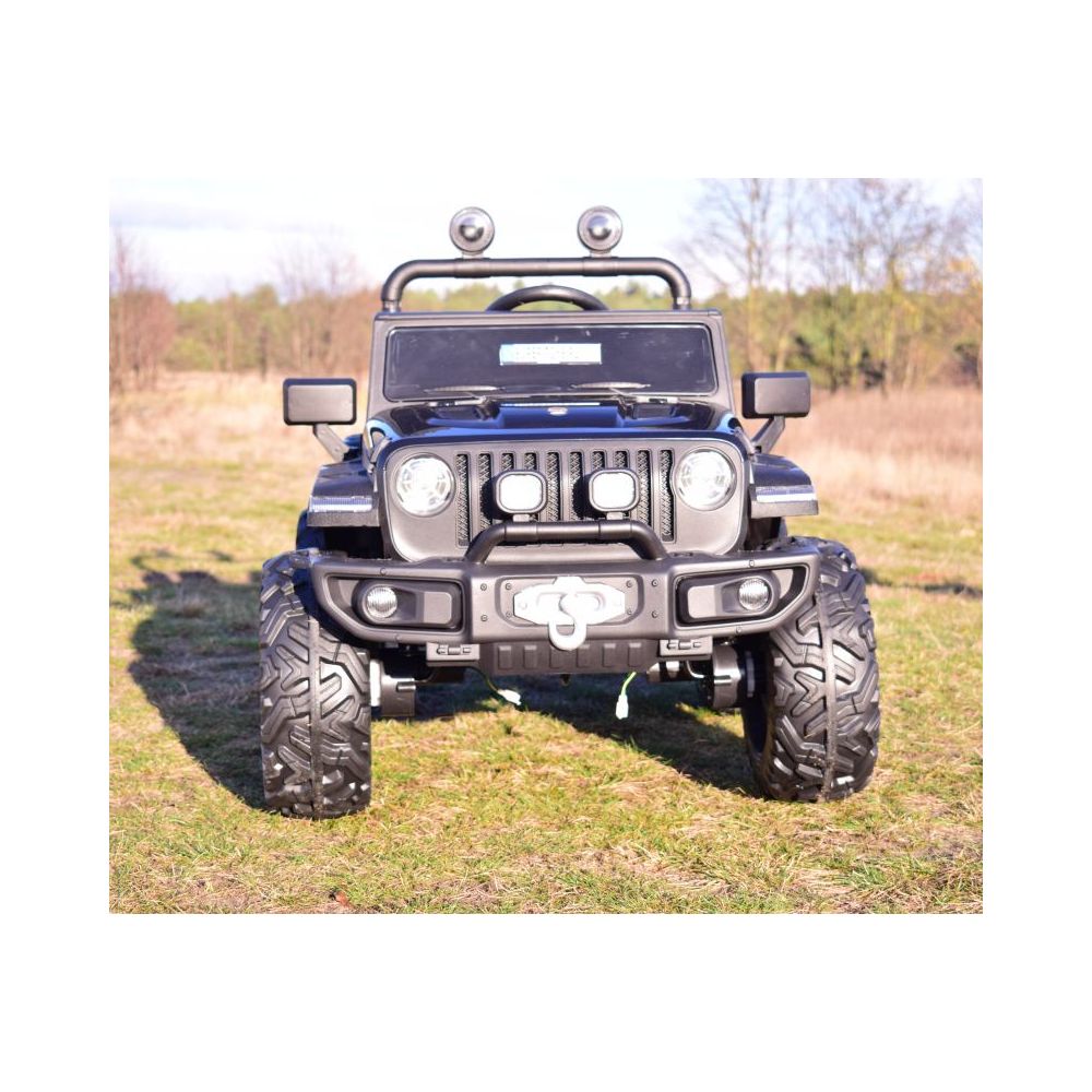 MEGA DŻIP OFF ROAD 4X4, MIĘKKIE KOŁA, MIĘKKIE SIEDZENIE, FUNKCJA BUJANIA, KLUCZYK,/HC8988