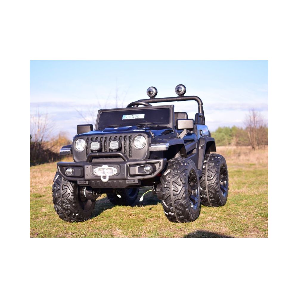 MEGA DŻIP OFF ROAD 4X4, MIĘKKIE KOŁA, MIĘKKIE SIEDZENIE, FUNKCJA BUJANIA, KLUCZYK,/HC8988