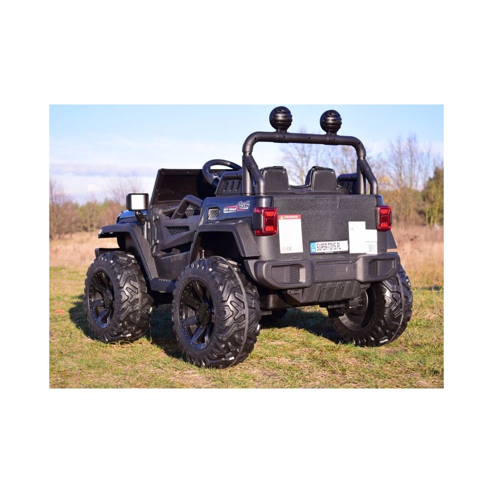 MEGA DŻIP OFF ROAD 4X4, MIĘKKIE KOŁA, MIĘKKIE SIEDZENIE, FUNKCJA BUJANIA, KLUCZYK,/HC8988