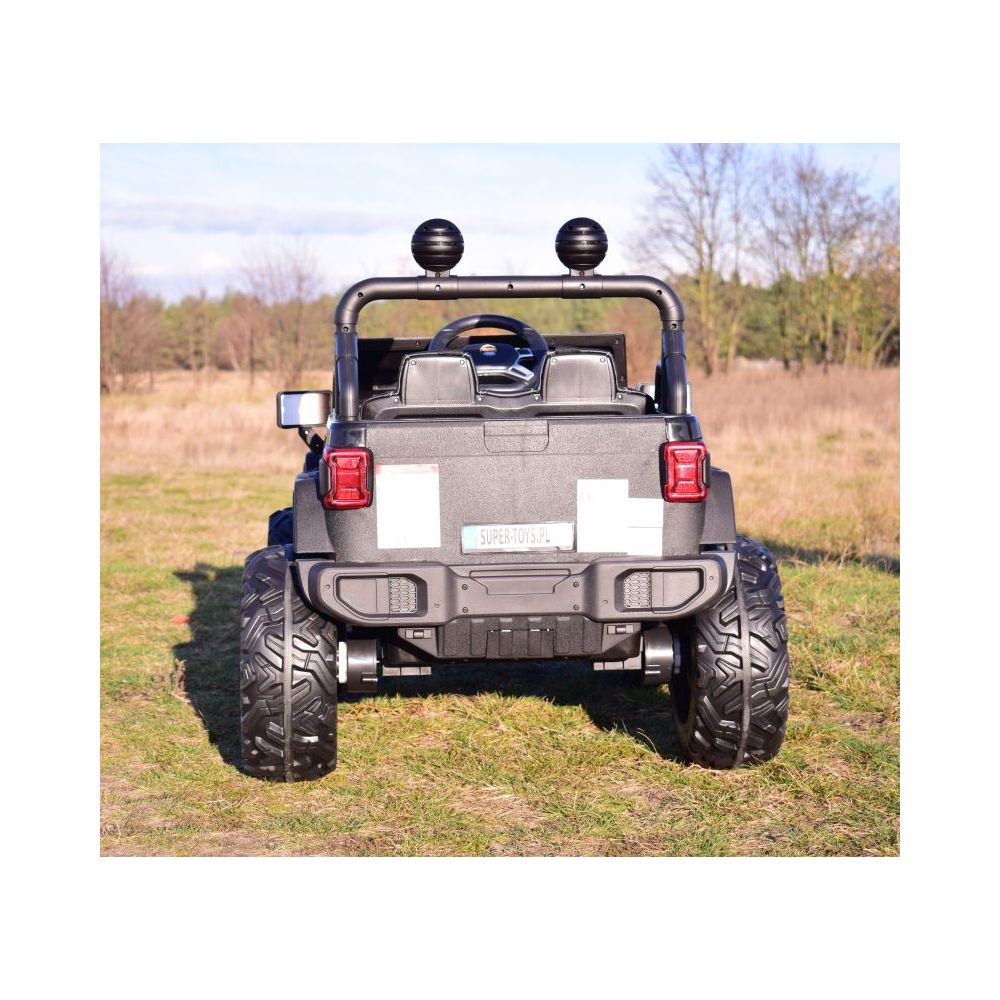 MEGA DŻIP OFF ROAD 4X4, MIĘKKIE KOŁA, MIĘKKIE SIEDZENIE, FUNKCJA BUJANIA, KLUCZYK,/HC8988