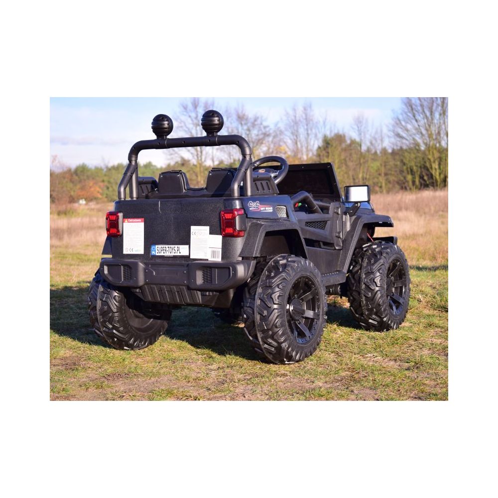MEGA DŻIP OFF ROAD 4X4, MIĘKKIE KOŁA, MIĘKKIE SIEDZENIE, FUNKCJA BUJANIA, KLUCZYK,/HC8988