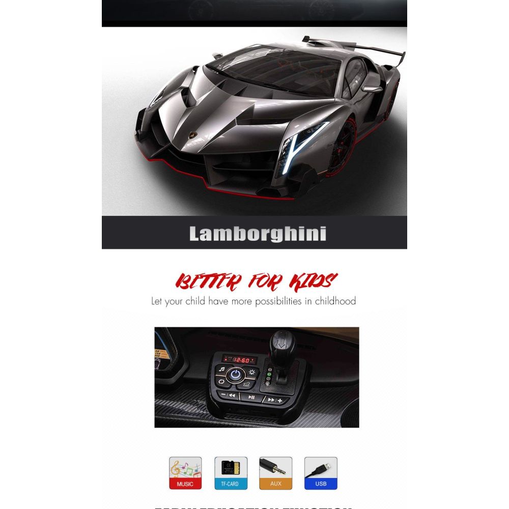 Elektromobilis „LAMBORGHINI VENENO“ SU AKUMULIATORIUMI /XMX615