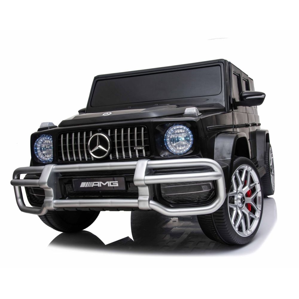 „MERCEDES G63 AMG“ 2 VAIKAMS, 24 V, 4X4, MINKŠTI EVA RATAI, MINKŠTA SĖDYNĖ, VISOS PAPILDOMOS FUNKCIJOS / S-307