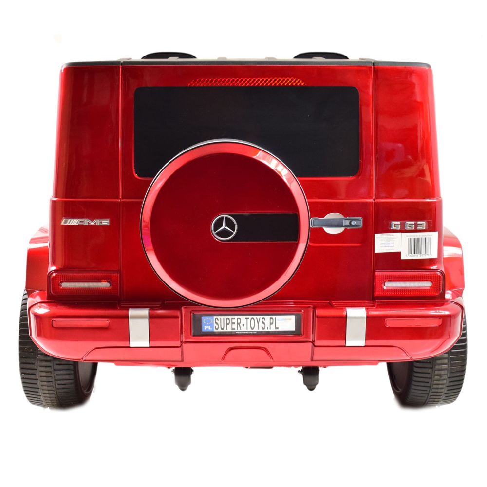 „MERCEDES G63 AMG“ 2 VAIKAMS, 24 V, 4X4, MINKŠTI EVA RATAI, MINKŠTA SĖDYNĖ, POLIROTUOTAS LAKAS, VISOS PAPILDOMOS PASIRINKTYS / S