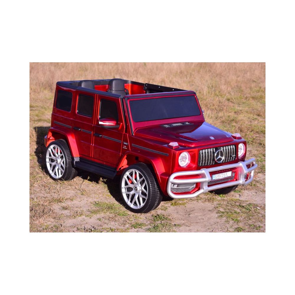 „MERCEDES G63 AMG“ 2 VAIKAMS, 24 V, 4X4, MINKŠTI EVA RATAI, MINKŠTA SĖDYNĖ, POLIROTUOTAS LAKAS, VISOS PAPILDOMOS PASIRINKTYS / S