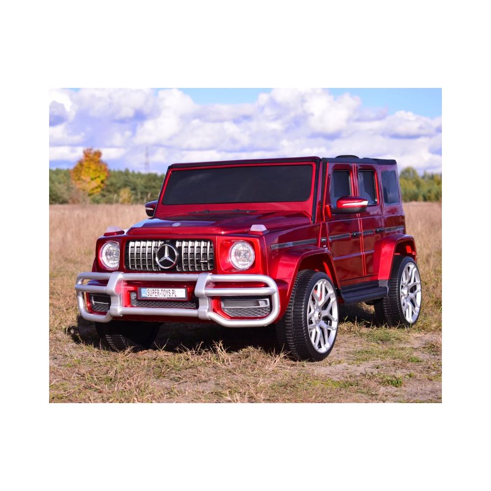 MERCEDES G63 AMG DLA 2 DZIECI, 24V, 4X4, MIĘKKIE KOŁA EVA, MIĘKKIE SIEDZENIE, LAKIER POLEROWANY FULL OPCJA/S-307
