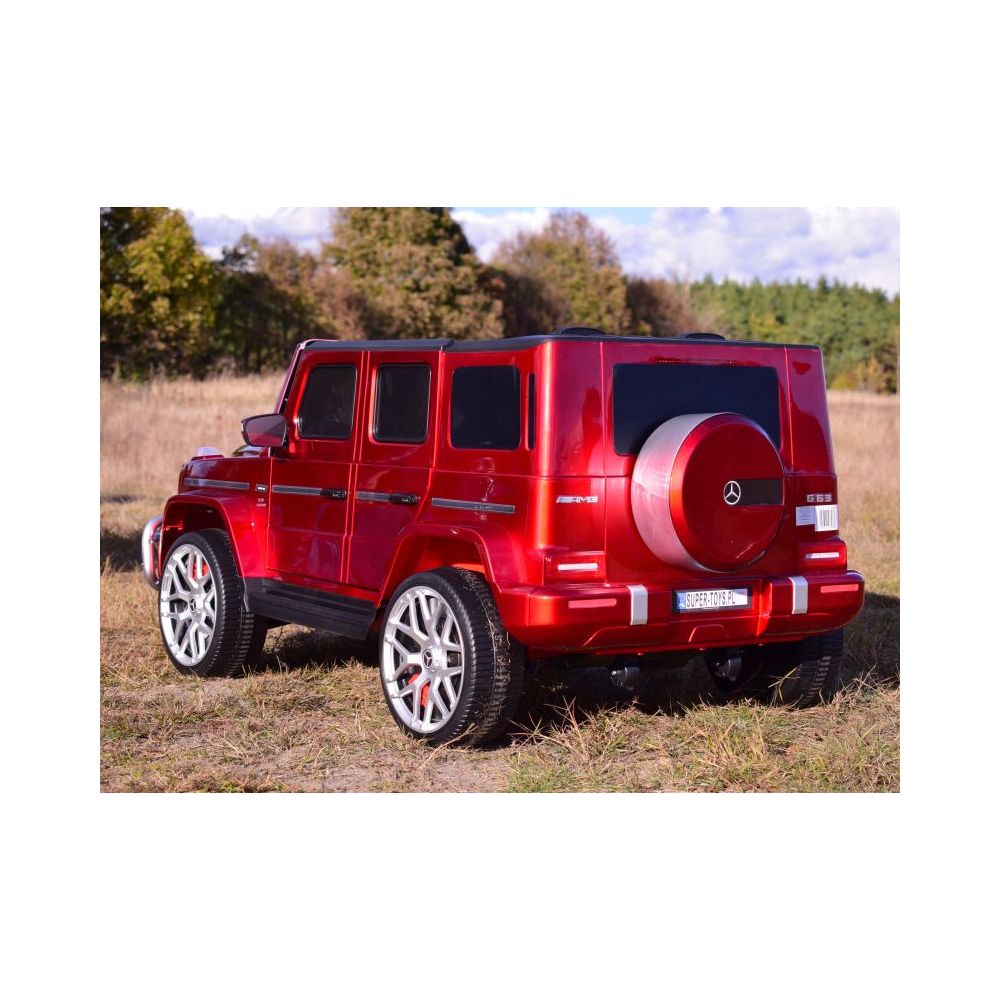 „MERCEDES G63 AMG“ 2 VAIKAMS, 24 V, 4X4, MINKŠTI EVA RATAI, MINKŠTA SĖDYNĖ, POLIROTUOTAS LAKAS, VISOS PAPILDOMOS PASIRINKTYS / S