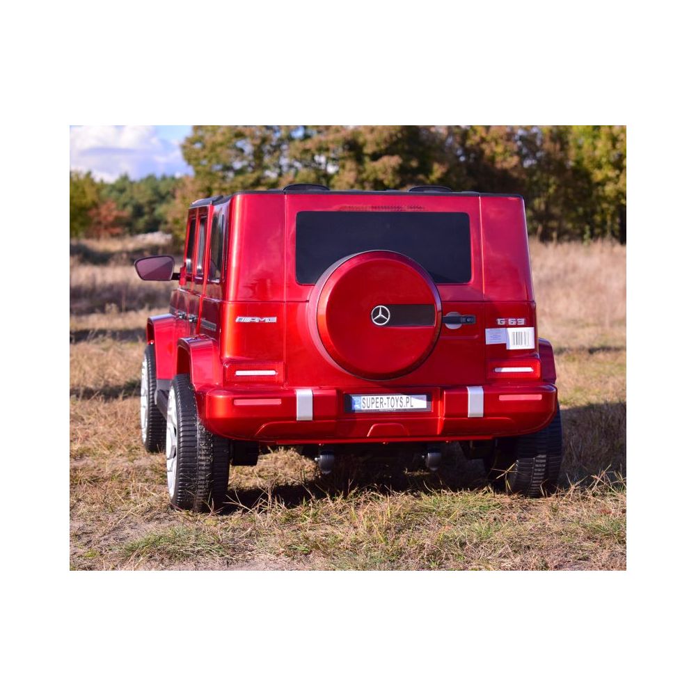„MERCEDES G63 AMG“ 2 VAIKAMS, 24 V, 4X4, MINKŠTI EVA RATAI, MINKŠTA SĖDYNĖ, POLIROTUOTAS LAKAS, VISOS PAPILDOMOS PASIRINKTYS / S