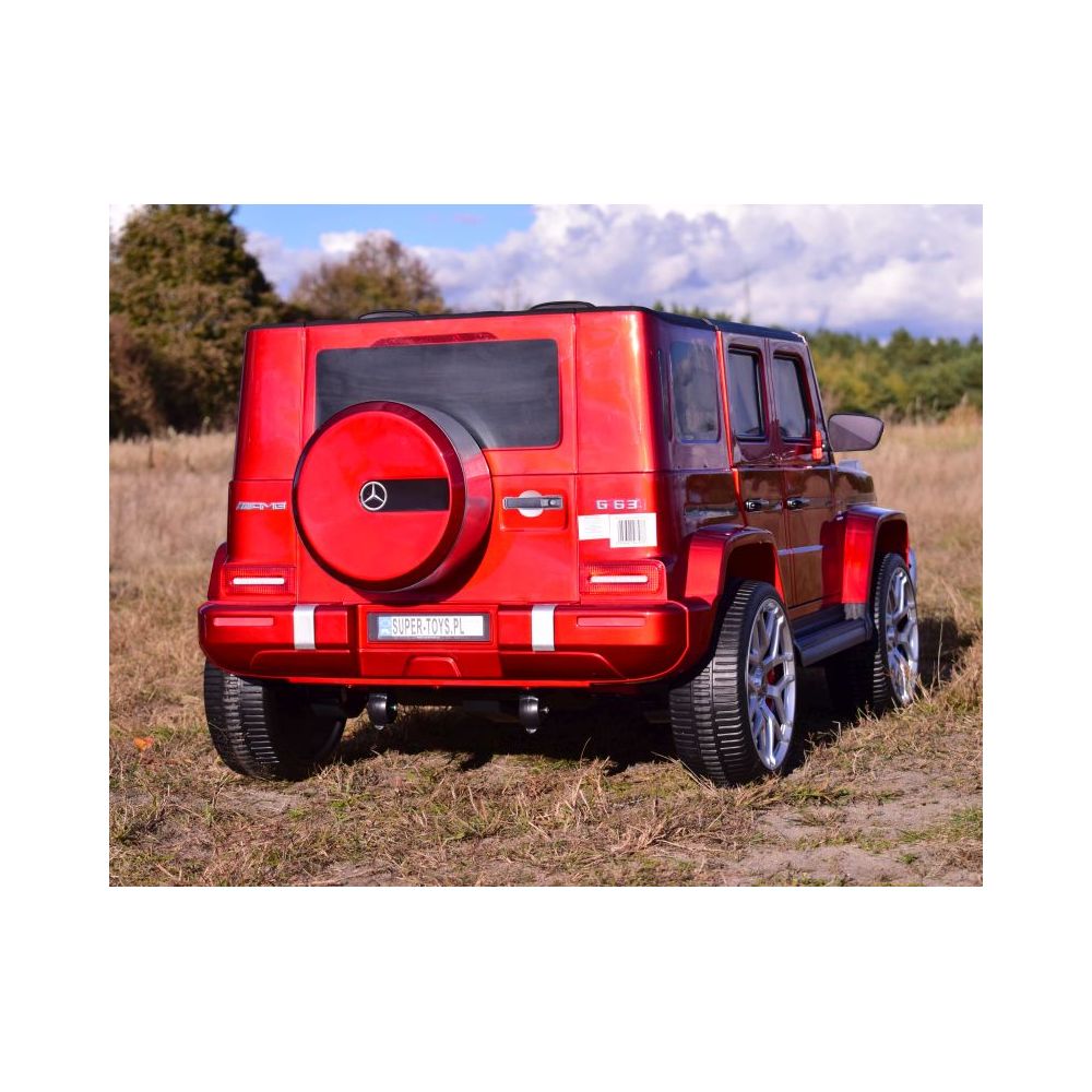 MERCEDES G63 AMG DLA 2 DZIECI, 24V, 4X4, MIĘKKIE KOŁA EVA, MIĘKKIE SIEDZENIE, LAKIER POLEROWANY FULL OPCJA/S-307
