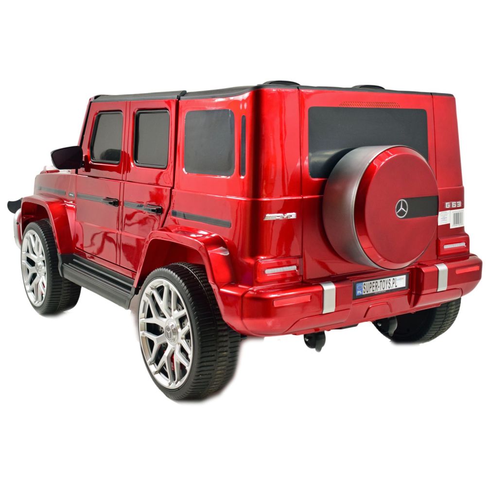 „MERCEDES G63 AMG“ 2 VAIKAMS, 24 V, 4X4, MINKŠTI EVA RATAI, MINKŠTA SĖDYNĖ, POLIROTUOTAS LAKAS, VISOS PAPILDOMOS PASIRINKTYS / S