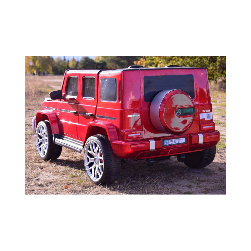 „MERCEDES G63 AMG“ 2 VAIKAMS, 24 V, 4X4, MINKŠTI EVA RATAI, MINKŠTA SĖDYNĖ, POLIROTUOTAS LAKAS, VISOS PAPILDOMOS PASIRINKTYS / S