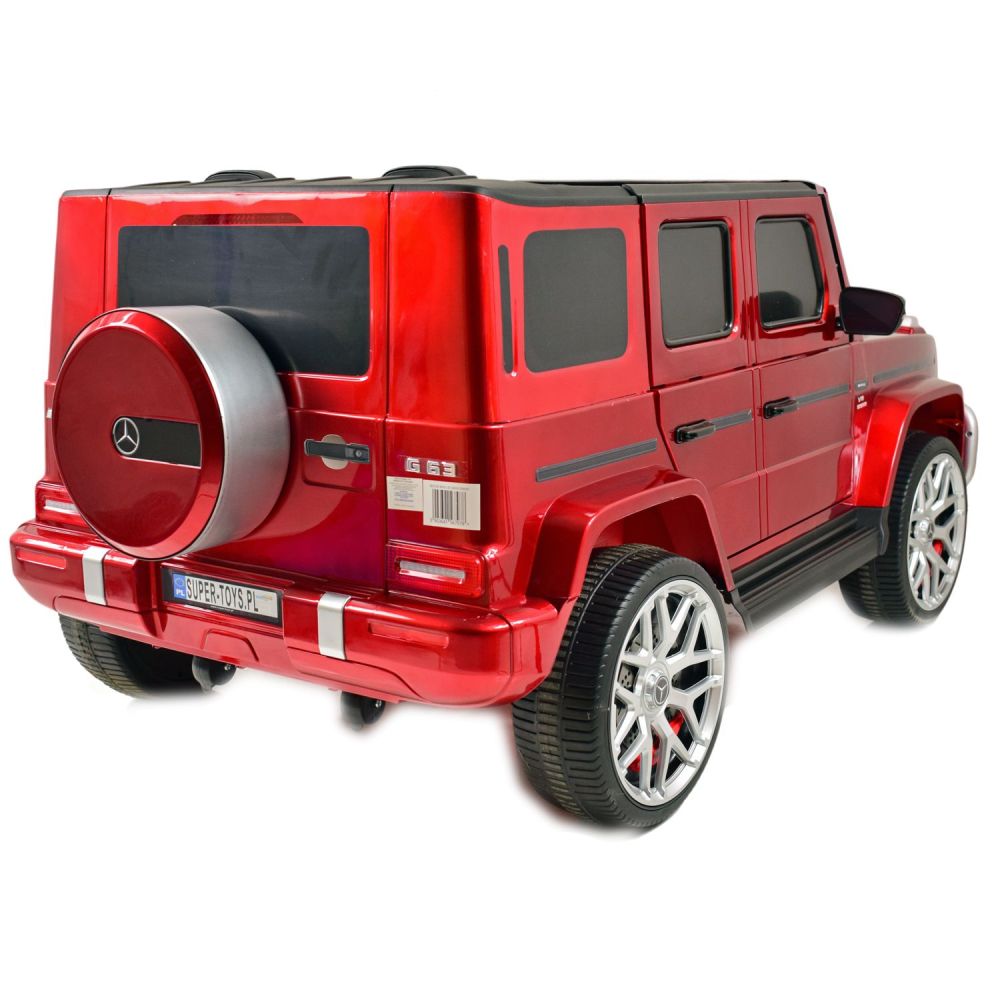 „MERCEDES G63 AMG“ 2 VAIKAMS, 24 V, 4X4, MINKŠTI EVA RATAI, MINKŠTA SĖDYNĖ, POLIROTUOTAS LAKAS, VISOS PAPILDOMOS PASIRINKTYS / S