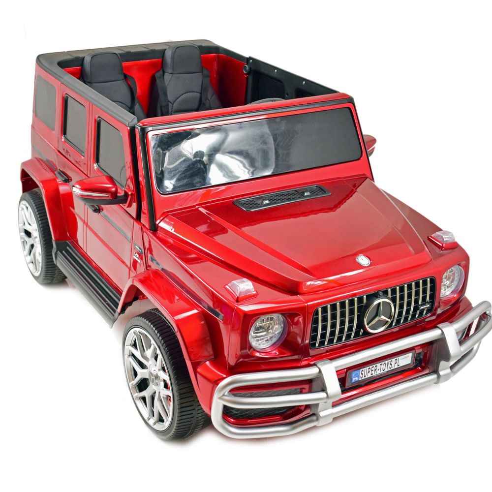 „MERCEDES G63 AMG“ 2 VAIKAMS, 24 V, 4X4, MINKŠTI EVA RATAI, MINKŠTA SĖDYNĖ, POLIROTUOTAS LAKAS, VISOS PAPILDOMOS PASIRINKTYS / S