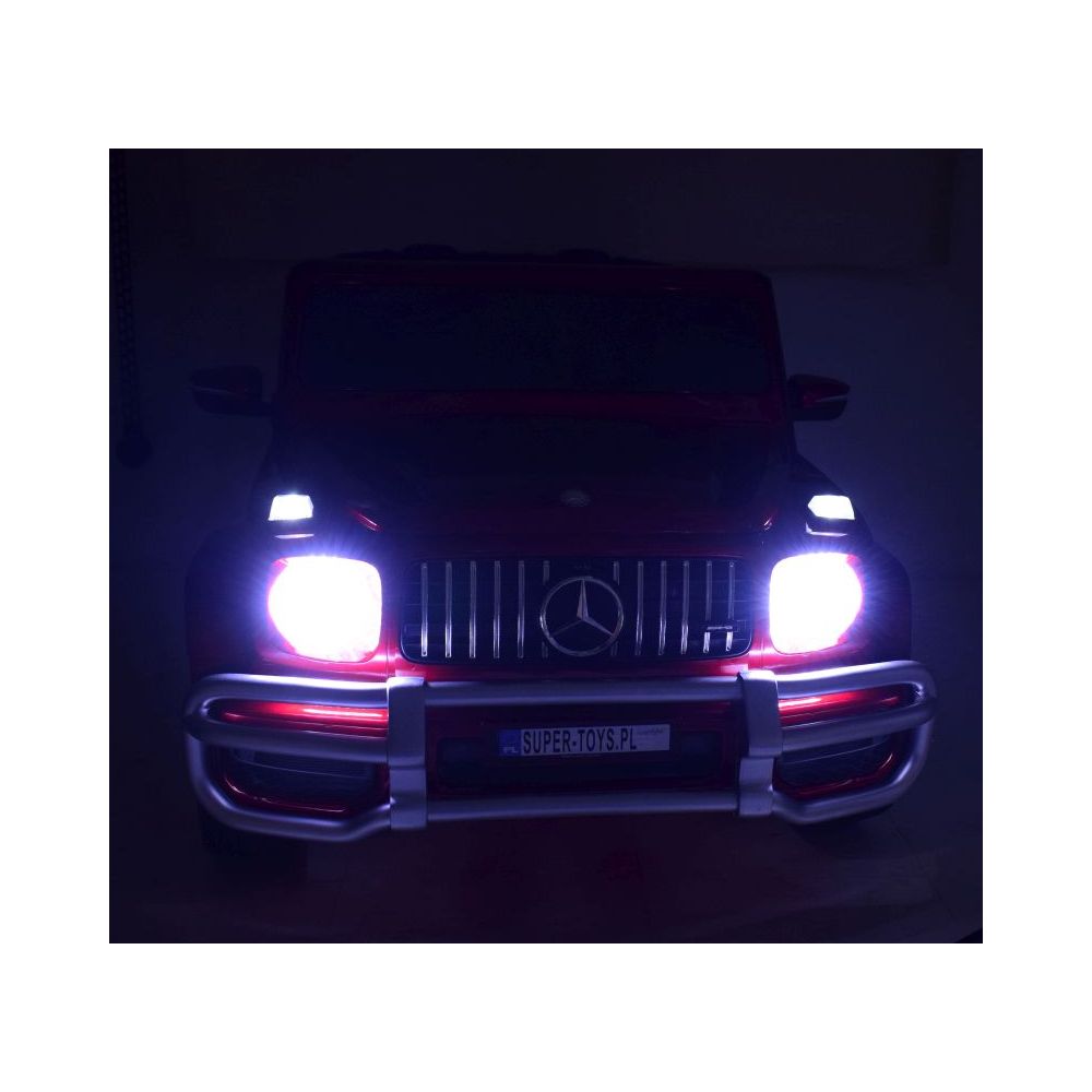 MERCEDES G63 AMG DLA 2 DZIECI, 24V, 4X4, MIĘKKIE KOŁA EVA, MIĘKKIE SIEDZENIE, LAKIER POLEROWANY FULL OPCJA/S-307
