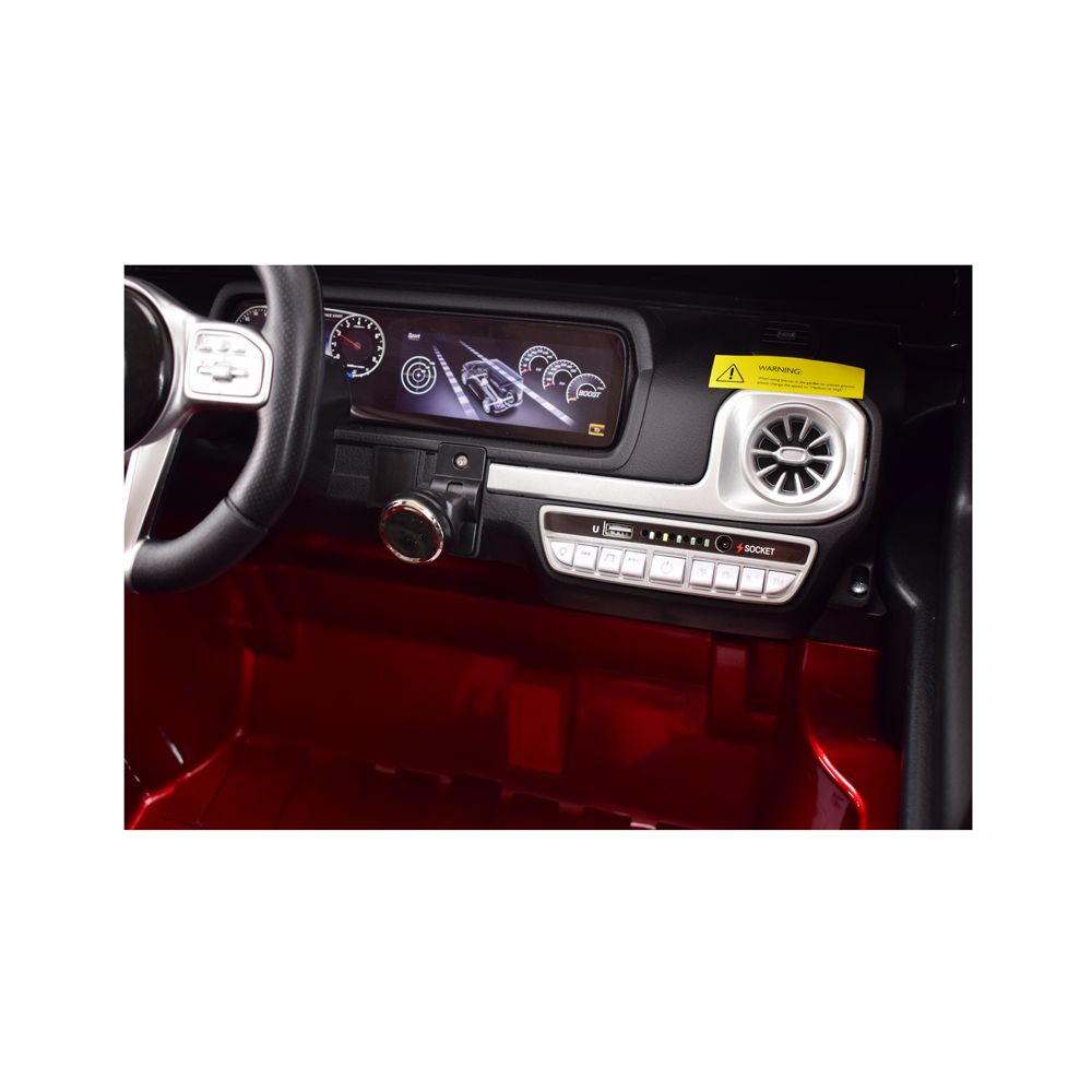 „MERCEDES G63 AMG“ 2 VAIKAMS, 24 V, 4X4, MINKŠTI EVA RATAI, MINKŠTA SĖDYNĖ, POLIROTUOTAS LAKAS, VISOS PAPILDOMOS PASIRINKTYS / S
